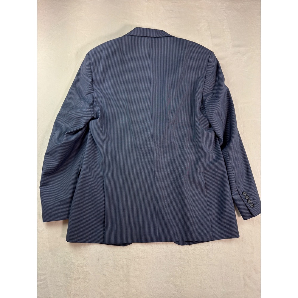 Coppley Esquire 2112 Blue Pinstripe 100% Wool Blazer Sport Coat Mens 44R - Picture 7 of 11